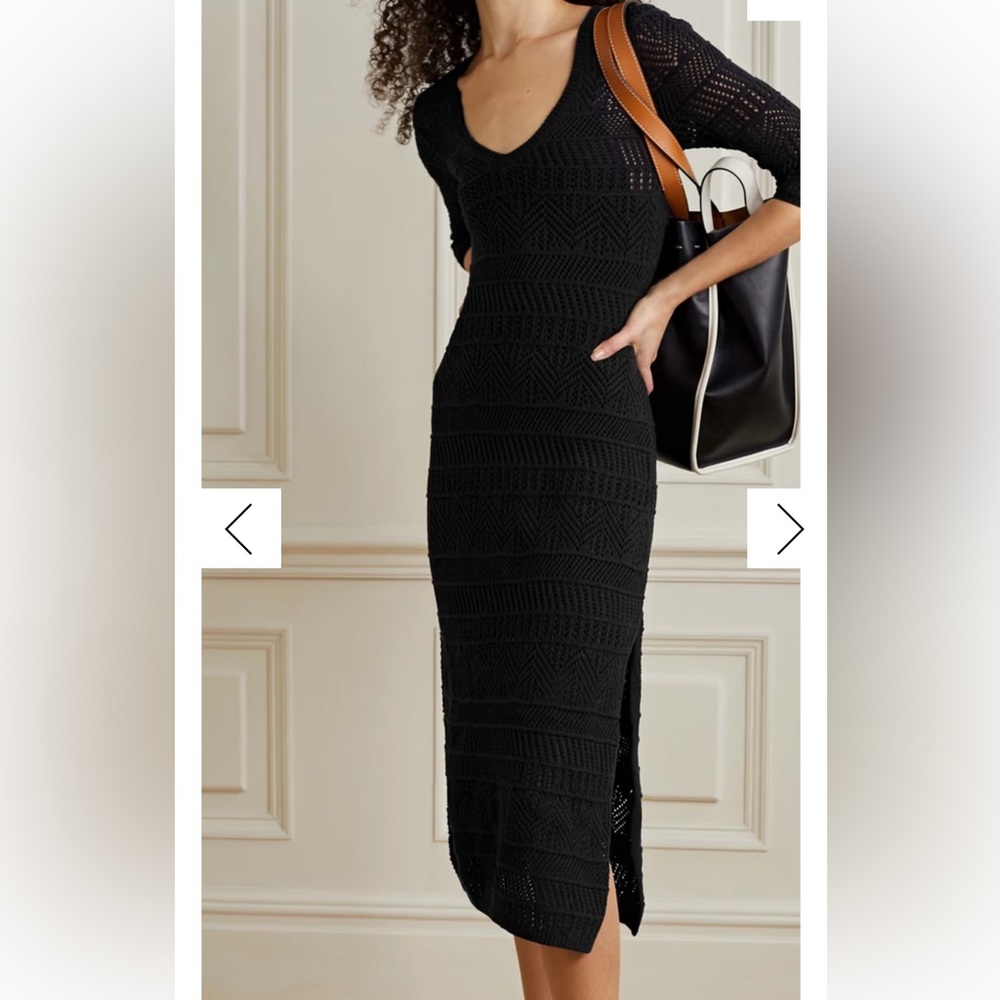 Rag & bone Renee Crocheted cotton-blend midi dress size M